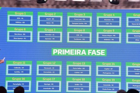 Definidos os jogos da 1ª fase da Copa do Brasil masculina de futebol